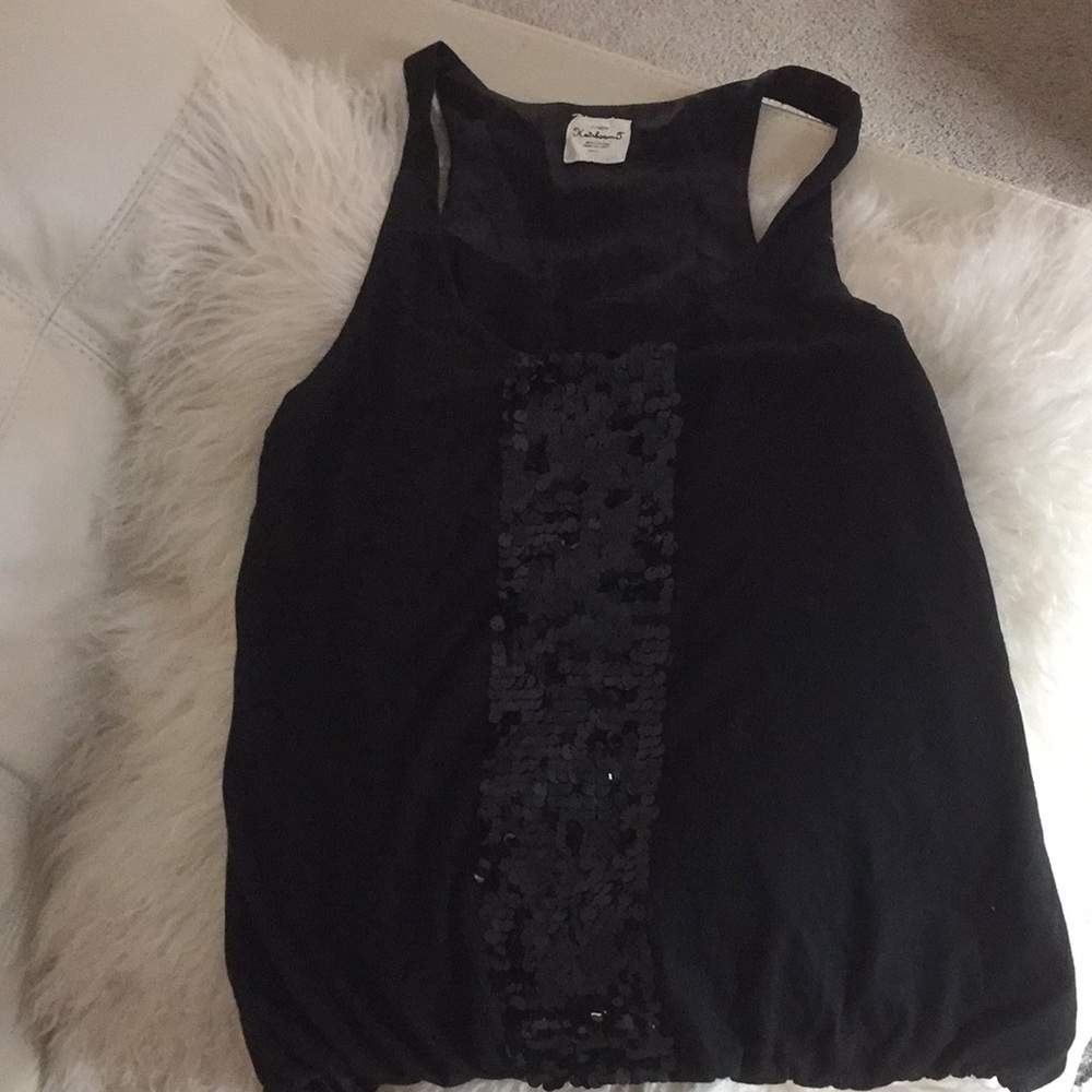Black sequin tank